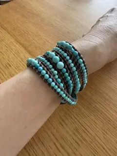 J349 CHAN LUU チャンルー 天然石 ストーンビーズ ラップブレス スカル