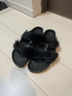 RickOwens × BIRKENSTOCK ファーサンダル黒 39 26cm - メルカリ