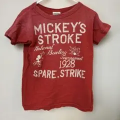 デニム&ダンガリーミッキー ボウリングTシャツ S-Medium 120cm