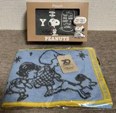PEANUTS スヌーピー ポーチ、タオル2点セット新品未使用品