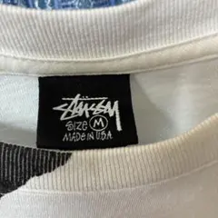Stussy Mサイズ Tシャツ ホワイト　　USA黒タグ usjタグ