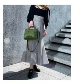 snidel フロントボタンマーメイドスカート チェック00