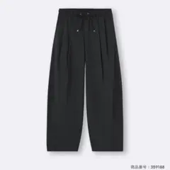 GU バレルレッグプルオンパンツ WOMEN XS ブラックのサムネイル