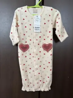 petit main ハート柄ロンパース F(50-70)