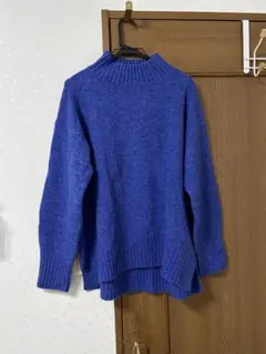 GU タートルネックセーター L 青