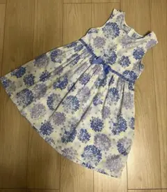 あじさい柄ノースリーブワンピース マザウェイズ 140 春夏