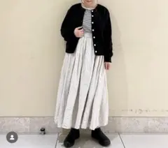 サマンサモスモス　リトアニアリネン　ロングスカート