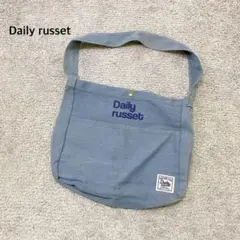 ＝【Daily russet】ロゴ入りショルダーバック デニム調のサムネイル