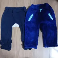 ネイビー フリース ボトムス 2点セット