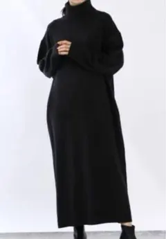 LOWRYS FARM 12Gタートルワンピース F ブラック