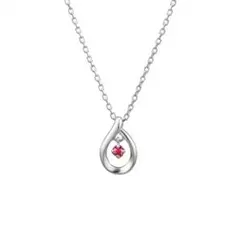 4°C エターナルシルバーネックレス(7月誕生石)