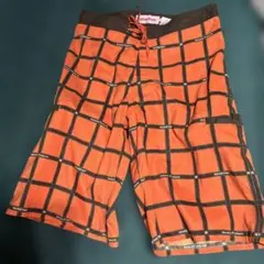 Inhabitant ショートパンツ オレンジ チェック柄 Sサイズのサムネイル