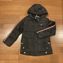 TOMMY HILFIGER こどもサイズM 黒フード付きダウンコート