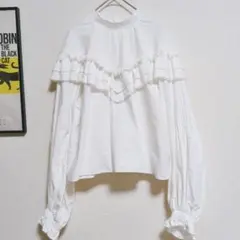 イエナラブークル　タイプライターフリンジブラウス