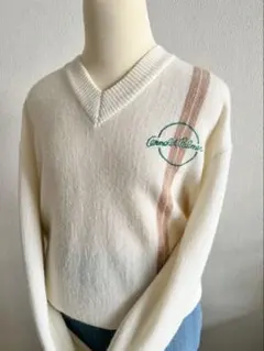 レトロ　Arnold Palmer Vネックセーター ホワイト