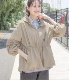 【新品未使用•タグ付き】2WAYエアかる撥水マンパ グレージュ Mサイズ