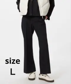 ユニクロ　スマートフレアパンツ Lサイズ　ブラック　標準丈