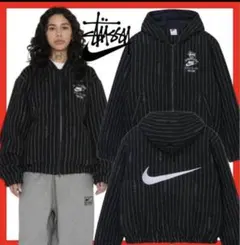 Stussy x Nike Striped Wool Jacket Blackのサムネイル