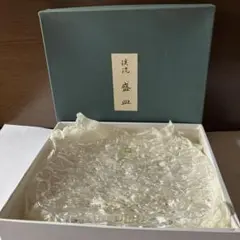 HOYAクリスタル 渓流 盛皿　ガラス製大皿　波模様　平皿のサムネイル