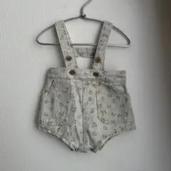 monbebe Ｍ　花柄ロンパース 韓国子供服　サロペット　ブルマ　80 緑