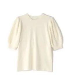 natural beauty basic フェイクファースリーブニット