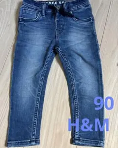美品　H&M エイチアンドエム　デニム　90 ウエストボタン　綺麗め　男女兼用