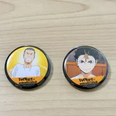 ハイキュー　アニメイトカフェ　缶バッジ　2点セット　西谷夕　田中龍之介