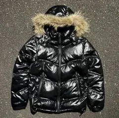 00’s real fur down jacket ギャル男 平成 超光沢 黒