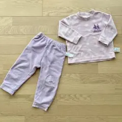 ユニクロ ディズニー アナと雪の女王 ピンク紫 長袖パジャマ フリース 100㎝