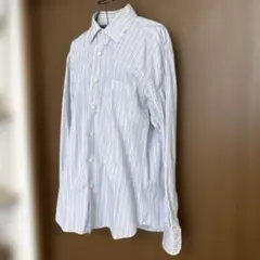 LANVIN メンズ　ストライプシャツ 袖切り替え　おサイズM 未使に近いのサムネイル
