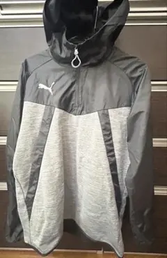 PUMA ウィンドブレーカー XL グレー/ブラック