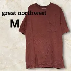 great northwest ブラウン 茶色Tシャツ 【Mサイズ】胸ポケット有