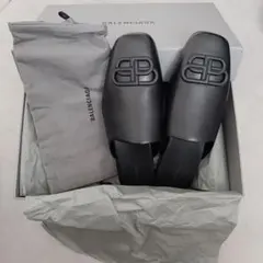 極美品 登坂 広臣着用 バルマン B-IT レザーキルティング サンダル41