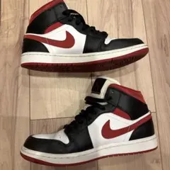 Nike Air Jordan 1 Mid White/Gym RedBlack