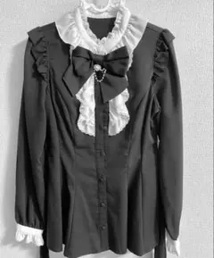 【早い者勝ち‼️】　シークレットハニー　アクセサリーリボン長袖セットアップ　クロ