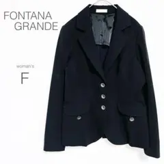 【フォンタナグランデ】ジャケット 黒 ビジネス フォーマル 美品 通勤 オフィスのサムネイル