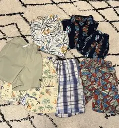 キッズ服 110cm 120cm ハーフパンツ セットアップ 6着セット