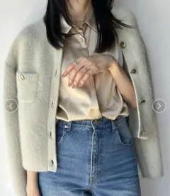 スナイデル☆フォックスファーニットジャケット