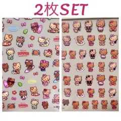 【限定セット】ガングロキティ／ネイルシール／夏／日焼け／日焼けキティ