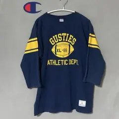 チャンピオン フットボールTシャツ　七分袖　復刻 ヘビーウィト