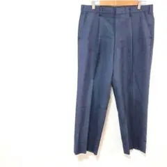 ネイビー スラックス センタープレス入り