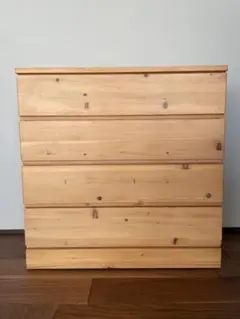無印良品　パイン材チェスト・４段ワイド幅８３ｘ奥行４０ｘ高８３ｃｍ　廃盤商品 チェスト 無印良品 MUJI 引き出し4段 パイン材 幅83cm : いい