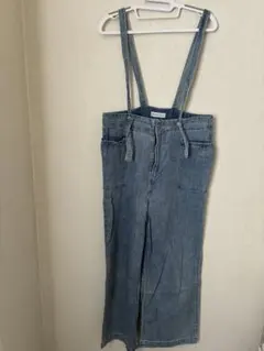 デニムサロペット ワイドパンツ Mサイズ