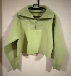 INGNI ハーフジップ ニット グリーン M