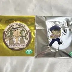 名探偵コナン コナンカフェ 横溝重悟 アクリルキーホルダー 缶バッチ ハイウェイ