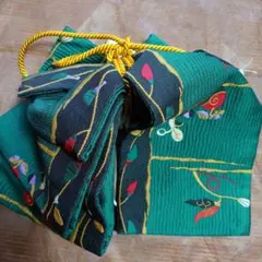緑色刺繍帯　作り帯 未使用
