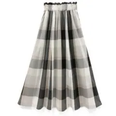 グレイル　チェック柄　フレア　ロングスカート