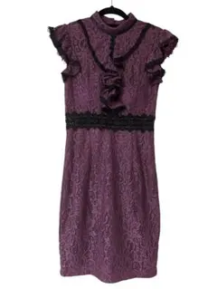 JEWELS パープル レース フリルドレス Lサイズ