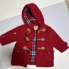 ミキハウス　赤いフード付きダッフルコート