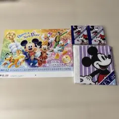 ディズニー ミッキーマウス 壁掛けカレンダー 2026 タオル、ティッシュ付き